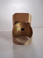 Vintage Huge Heavy Nephrite Jade Statement Ring Sz 9.5 Vermeil Sterling Silver
