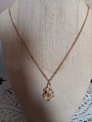 Shank Gold Nugget Pend Necklace