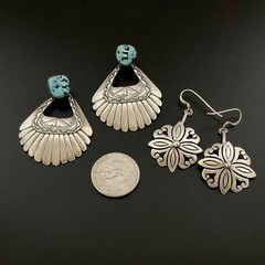 Vintage Sterling Silver Artisan Jewelry 8 Piece Mix Lot- Mexico, USA 185g