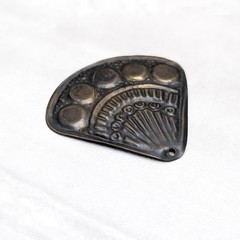 Vintage Pendant – Geometric Fan Shape with Design – No Chain Included