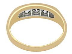 Vintage 0.80 Ct Diamond and 18k Yellow Gold Dress Ring