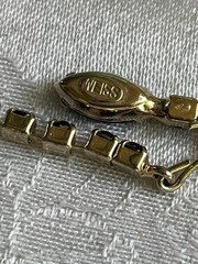 Beautiful Vintage Weiss Heliotrope Cabochons Necklace Gold-tone Accents Exc 17.5