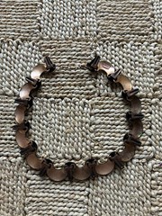 Vintage Matisse Renoir Copper Enamel Art Deco Statement Necklace