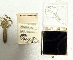 Vintage Clip-K-Ease Key Tool to Adjust Clip-On Earrings Tension in Original Box