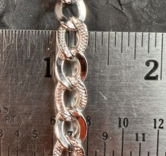 1960s Sterling Ladies wide link bracelet 7 1/4″ 12 g