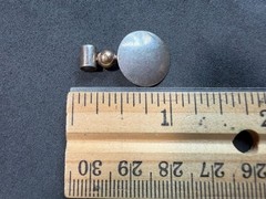 1.41g Vintage Sterling Silver 925 Round Disc Ball Drop Pendant M