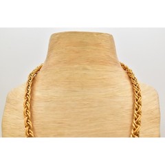 Napier Vintage 24″ Chunky Curb Rope Chain Necklace Gold Heavy Signed 1970s BinBM