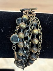 Stunning Lot of 4 Unique Vintage Boho Style Bracelets – Chains, Charms
