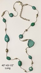 1990s/2000s CHICOS 15pc Statement Necklace Lot Beaded Gemstone Chain Pendant+