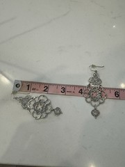 Vintage Sterling Silver 3” Chandelier Dangle Earrings Made In Israel 15.9 Grams