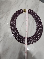 Vintage 1980s Napier Eggplant Purple Chain Link Necklace