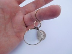 Extra Rare English Georgian 15K Gold QuiZZing Magnifying Crystal Loop Pendant !
