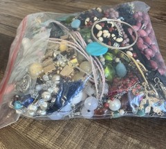 Vintage Costume Jewelry 4lbs 10oz Bag Many Wearable Or Re-Purpose for Crafting