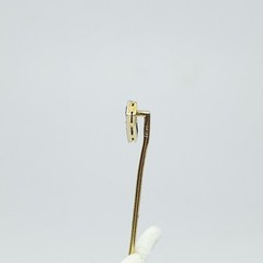 Antique Art Deco 18kt Gold Diamond Sapphire Stick Pin Geometric Square – 319