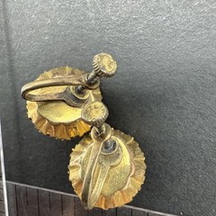 Sterling Signed Screw Back Earrings J16