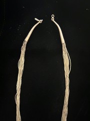 Vintage 20 Strand Liquid Silver Necklace 29 in.