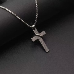 Minimalist Trendy Cross Stainless Steel Christian Jewelry Gift Necklace
