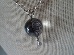 Vintage Sterling Large Pools of Light Crystal Necklace