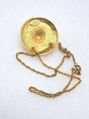 LANVIN PARIS Vintage Gold color Necklace Cone type