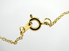 Vintage Goldtone Metal Ruby and Opaline Glass Pendant Necklace 3g 17.75 Inches