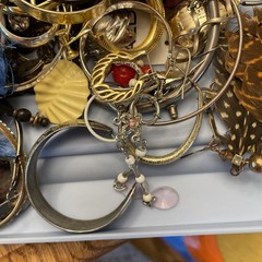 Jewelry Lot 3#9oz Earrings Vintage Modern Necklaces Cuff Link & Pieces. 103