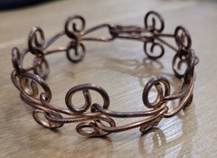 Vintage Spiral Bracelet Copper Alloy Metal Swirl