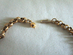 Vintage Goldtone 21″ Chain Necklace Textured Link Multi Strand Look