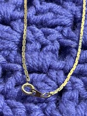 Vintage Goldtone Cobra Chain Necklace Spring Ring Clasp 20 inches Long