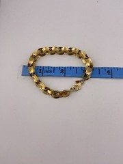 BRONZE MILOR ITALY Signed 7 – 7 1/2 Inch Art Deco Style Bracelet