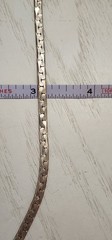 Vintage Herringbone 18″ Chain Necklace 15.4 Grams 14KGP White Gold Plated 3.17mm