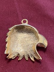 VTG GOLD PLATED METAL EAGLE HEAD PIN/BROOCH- 1970’s/80’s Costume Jewelry