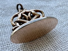 Antique Victorian Gold Filled Watch Fob Pendant Ornate Openwork Charm
