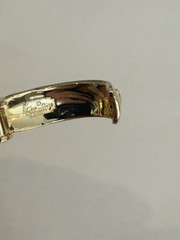 VINTAGE CHRISTIAN DIOR GOLD TONE BEAUTIFUL GOURMETTE STYLE CURB NECKLACE CHOKER