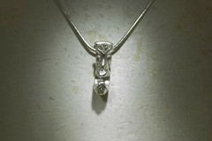 9MM DELUZE VINTAGE HEAVY SOLID CORE 925 SILVER HAWAIIAN TIKI SMALL PENDANT ~8gr