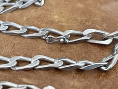 Vtg Heavy 925 Sterling Silver Curb Link Chain 6mm Wide Necklace 30”in/ 59.50 Gr