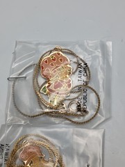 Vintage Strawberry Shortcake Cartoon Necklace Lot Of 2 New Old Stock 80’s