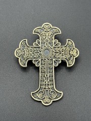 Vintage Sterling Silver Gothic Cross Pendant 1.75″ 9.75 Grams B24