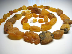 Raw Massive Genuine Unpolished Baltic Amber Necklace 43 g. 29 in !!!