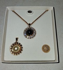Vintage Nolan Miller Glamour Collection Sunflow Necklace Interchangeable Pendant