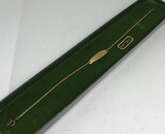 Vintage SOLID 14KT Gold Stamped 7″ Bracelet 1.12 Grams Gift Box New Old Stock