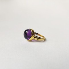 925 Starling Silver Created Amethyst Ring Size 7 Handmade Art And Deco Victorian
