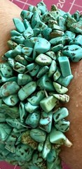 Vintage 3 Strand, Clip Earrings, And Stretchable Bracelet Turquoise