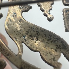 Rare Antique Art Deco Sterling Silver Marcasite MOP Cats Brooch 2.5in 13.8g