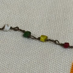 Vintage Rainbow Glass Bead Necklace Handcrafted Bohemian Jewelry 18”