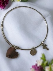 VTG .925 If God Brings You To It, He Will Bring You Through It Charm Bracelet