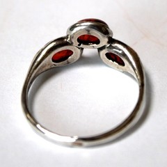 Baltic Vintage Genuine Cognac Color Amber Ring 925 Silver Made in Poland #100