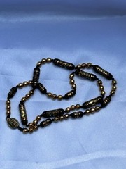 Stunning Vintage Chinese Cloisonne Tube Bead Necklace-Mint Condition
