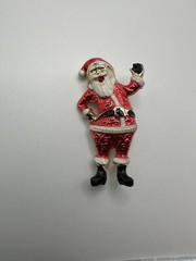 Vintage Enamel Santa Christmas Brooch 4.5cm BB4