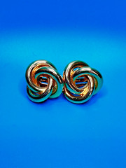 Erwin Pearl Clip Earrings Necklace By Avon Both Gold Tone & Signed