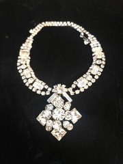 Vintage Art Deco Beauty Clear Rhinestone Choker
